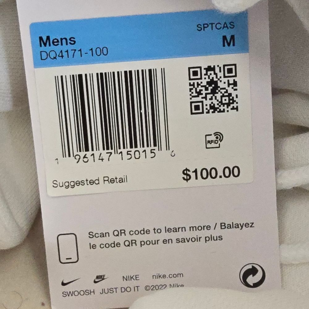 Nike Have A Nike Day French Terry Pullover Hoodie DQ4171-100 White Men's Size's - Picture 6 of 8